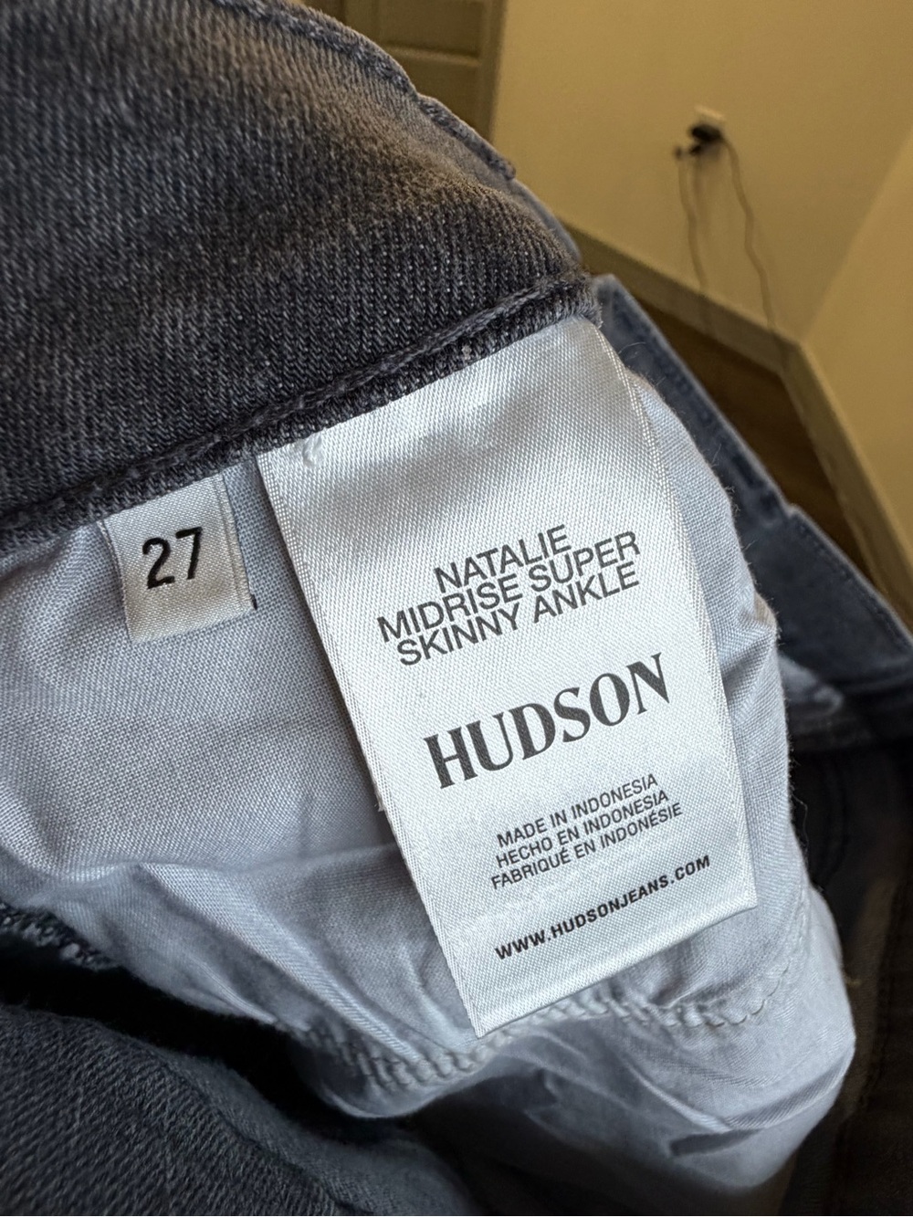 HUDSON Jeans Natalie Midrise Super Skinny Ankle - Dark Blue